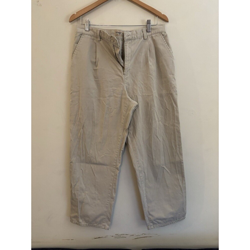 Vintage Y2K Old Navy Pants Womens 14 Short Beige Khaki / Chino